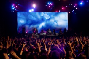 Crowd at the rock concert